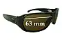 Sunglass Fix Replacement Lenses for Smith Chemical Stripe - 63mm Wide 