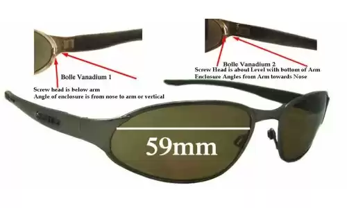 Sunglass Fix Ersatzgläser für Bolle Vanadium 2 - 59mm Wide 