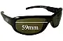 Sunglass Fix Replacement Lenses for Dirty Dog Fudge - 59mm Wide 