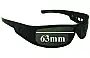 Sunglass Fix Lentes de Repuesto para Emporio Armani Unknown Model - 63mm Wide 
