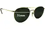 Sunglass Fix Lentes de Repuesto para Ray-Ban B&L John Lennon - 51mm Wide 