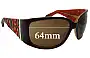 Sunglass Fix Replacement Lenses for Marc by Marc Jacobs MMJ 008/S - 64mm Wide 