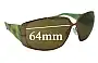 Sunglass Fix Verres de Remplacement pour Paul Smith PS 824 - 64mm Wide 