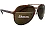 Sunglass Fix Replacement Lenses for Rare Rabbit Rabbit - 58mm Wide 