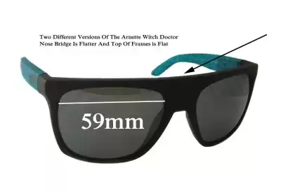 Arnette Witch Doctor AN4177 (Rare Flat) Replacement Lenses 59mm wide 