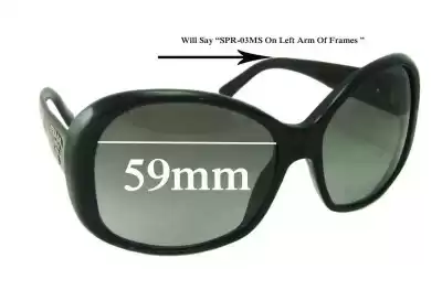 Prada SPR03MS Ersatzgläser 59mm wide 
