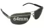 Sunglass Fix Verres de Remplacement pour Ralph Lauren RA 3053 - 64mm Wide 
