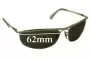 Sunglass Fix Lentes de Repuesto para Ray-Ban RB3119 Olympian - 62mm Wide 