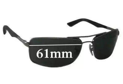 Ray-Ban RB3465 Replacement Lenses 61mm wide 
