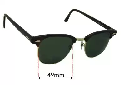 Ray-Ban B&L Clubmaster WO366 Replacement Lenses 49mm wide 