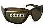 Sunglass Fix Ersatzgläser für Roberto Cavalli Clito 230S - 66mm Wide 