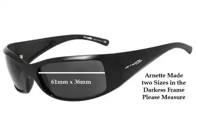 Arnette Darkness AN4121 Replacement Lenses 61mm wide 