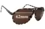 Sunglass Fix Lentes de Repuesto para Carrera Champion/M - 62mm Wide 