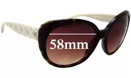 Sunglass Fix Replacement Lenses for Chanel 5184 - 58mm Wide 