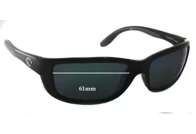 Costa Del Mar Zane Replacement Lenses 61mm wide 