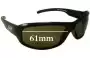Sunglass Fix Lentes de Repuesto para Dirty Dog Fudge - 61mm Wide 