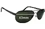 Sunglass Fix Lentes de Repuesto para Mako Pacific 9565 - 63mm Wide 