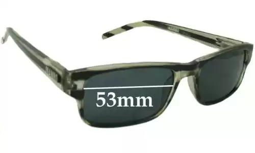 Sunglass Fix Replacement Lenses for Mambo Liquid Silver - 53mm Wide 