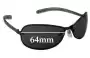 Sunglass Fix Verres de Remplacement pour Police Mod 2877 - 64mm Wide 