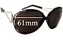 Sunglass Fix Replacement Lenses for Roberto Cavalli Narciso 524S - 61mm Wide 