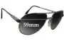 Sunglass Fix Replacement Lenses for Safilo Aviator Style - 59mm Wide 