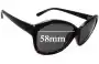 Sunglass Fix Replacement Lenses for Witchery Yolanda - 58mm Wide 