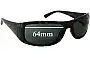 Sunglass Fix Verres de Remplacement pour Calvin Klein CK3078S - 64mm Wide 