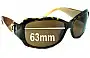 Sunglass Fix Replacement Lenses for Christian Dior Made 1 - 63mm Wide 