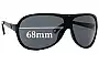 Sunglass Fix Verres de Remplacement pour Emporio Armani EA9361 - 68mm Wide 