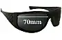 Sunglass Fix Verres de Remplacement pour Gucci GG1560/S - 70mm Wide 