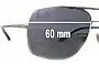 Sunglass Fix Ersatzgläser für Gucci GG1906/S - 60mm Wide 