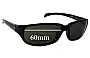 Sunglass Fix Lentes de Repuesto para Mako Amazon 9490 - 60mm Wide 