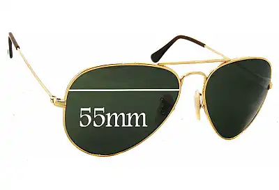 Ray-Ban RB8041 Replacement Lenses 55mm wide 