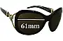 Sunglass Fix Replacement Lenses for Roberto Cavalli Tenaro 377S - 61mm Wide 