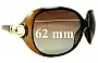 Sunglass Fix Replacement Lenses for Christian Dior Lady 1 - 62mm Wide 