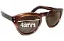 Sunglass Fix Replacement Lenses for Cutler and Gross of London 1002 - 48mm Wide 