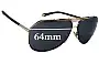 Sunglass Fix Verres de Remplacement pour Dolce & Gabbana DG2102 - 64mm Wide 