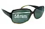 Sunglass Fix Replacement Lenses for JAG 6086 - 58mm Wide 