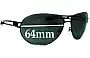 Sunglass Fix Replacement Lenses for Killer Loop KL3194 - 64mm Wide 
