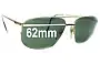 Sunglass Fix Replacement Lenses for Lacoste Classic 121a - 62mm Wide 