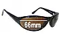 Sunglass Fix Lentes de Repuesto para Mako Muss 9459 - 66mm Wide 