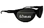 Sunglass Fix Lentes de Repuesto para Mako Unknown Model - 63mm Wide 