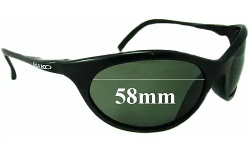 Sunglass Fix Replacement Lenses for Mako Warrior 9332 - 58mm Wide 