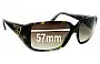 Sunglass Fix Verres de Remplacement pour Prada SPR16L - 57mm Wide 