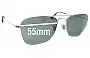 Sunglass Fix Replacement Lenses for Ray-Ban RB3136 Caravan Square Aviator - 55mm Wide 