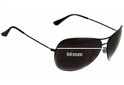 Ray-Ban RB3340 Replacement Lenses 66mm wide 