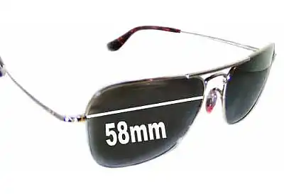 Ray-Ban RB8034-K Replacement Lenses 58mm wide 