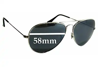 Ray-Ban RB8041 Replacement Lenses 58mm wide 