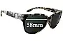 Sunglass Fix Replacement Lenses for Roberto Cavalli Caprifoglio 650S - 58mm Wide 