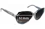 Sunglass Fix Replacement Lenses for Unbranded Unidentified - 61mm Wide 